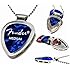 PickBay Chrome Guitar Pick Holder Pendant Necklace w Adjustable Nickel Chain Necklace & PICK Set