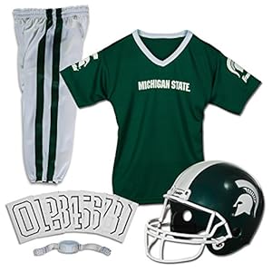 Franklin Sports NCAA Michigan State Spartans Deluxe Youth Team Uniform Set, Medium