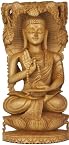 The Buddha Under the Bodhi-Tree - Kadamba Wood Sculpture from Jaipur