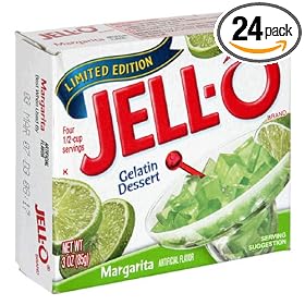 Jell-O Gelatin Dessert, Margarita, 3-Ounce Boxes (Pack of 24)