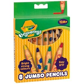 Crayola Beginnings - Jumbo Decorated Pencils (8 Pack)