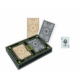  KEM Arrow Black and Gold Poker Size Standard Index Playing Cards