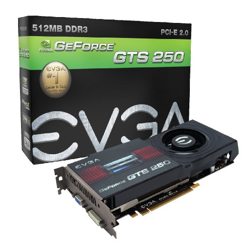 EVGA GeForce GTS 250 512 MB DDR3 2.0 PCI-Express Graphics Card 512-P3-1154-TR