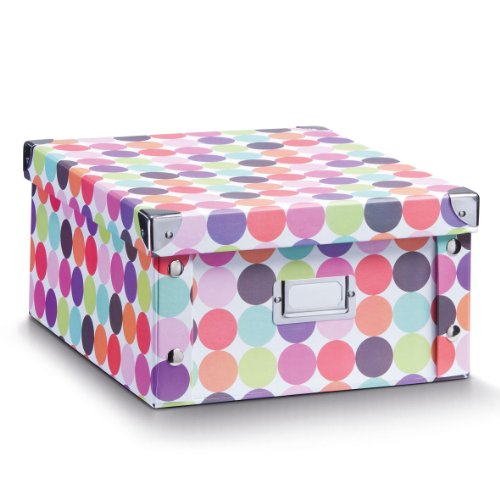 Zeller 17892 Aufbewahrungsbox  "Dots" Pappe, 31 x 26 x 14 cm