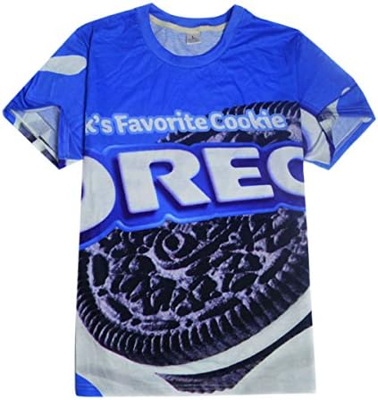 Madinidia Womens Harajuku Short Sleeve Oreo T-shirt 3d Sport Tee T Shirts (M)