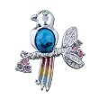 Color Tailed Lark Brooch