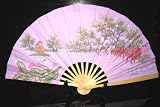 Vietnamese Silk Hand Fans - Hoan Kiem Lake/Purple - FB130