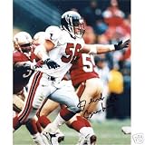 Keith Brooking Autographed Atlanta Falcons (White Jersey vs 49ers) 8x10 Photo