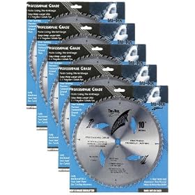 Shark Pro-series (5 Pack) 10 inch 60 Teeth Carbide 5 8 arbor hole Thin Kerf ATB Circular... by Shark Pro-series
