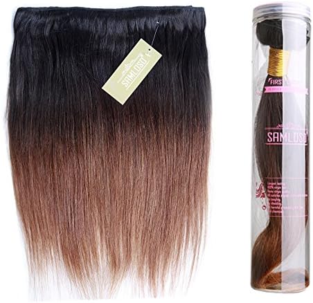 Two Tone Ombre Hair Silky Straight 1b/30 Color Hair Weaving By Samloso® Hair(20")
