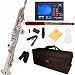 Mendini MSS-N Nickel Plated B Flat Soprano Saxophone w/ Case, Accessories & Free Chromatic Tuner wit