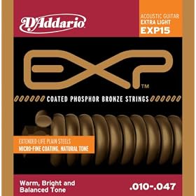 D'Addario Acoustic Guitar Strings Set, Exp Phosphor Bronze X-Lite
