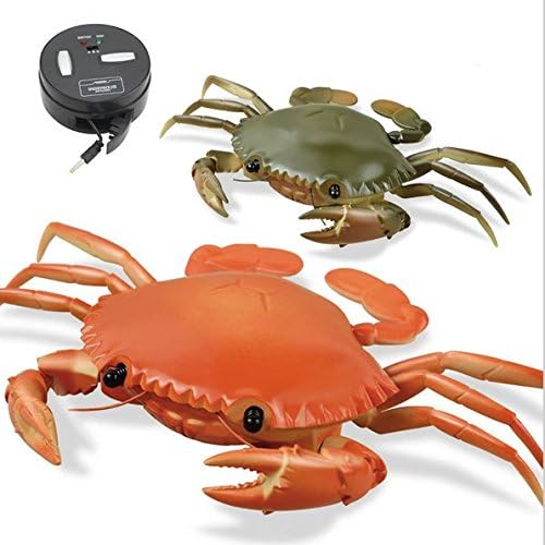 Infrared Remote Control Simulation Crabs RC Animal Toy Electric Toy Funny Novelty Kids Gift (Orange)