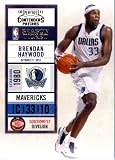 2010 11 Playoff Contenders Plates & Patches Basketball Card # 35 Brendan Haywood Dallas Mavericks In a Protective Screwdown Display Case!