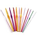 WMA 12 Sizes Multi coloured Aluminum Crochet Hooks Needles Set 2mm-8mm