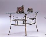 Beautiful Design Glass Top Occasional Sofa Console Table