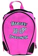 Hot Pink / Black Harley Davidson Canvas Backpack Purse