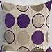 ElleWeiDeco Modern Damask Purple Throw Pillow Cover
