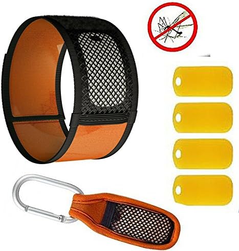 Mosquito Repellent Bracelet No Deet All Natural Insect Bug Band Prevents Bites & Keeps Mosquitoes Away Best for Travel Camping Fishing Indoor Outdoor Repeller Wristband Free Clip & 60 days Protection