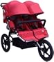Tike Tech Double All Terrain X3 Sport Stroller, Alpine Red