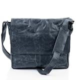 STOKED Messenger Bag STAN Vintage-grau echt Leder