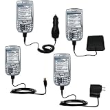 Gomadic for the PalmOne Treo 680 - Road Warrior Kit for the PalmOne Treo 680 includes a Car & Wall Charger AND USB cable AND Battery Extender - Gomadic Brand w/ TipExchange Technology