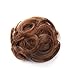 Rosette Hair 100% Human Hair Scrunchie Hair Bun Extension Donut Hair Chignons Curly Messy Up Do Hair piece