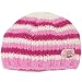 striped cozy cap(pink ice 6-12mos)
