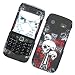 RIM BlackBerry Pearl 9100 (T-Mobile) Rubberized Snap On Protector Hard Case Image Cover "Cross 'n Skulls" Design