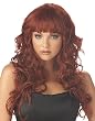 Sexy Curly Long Red Hair Halloween Costume Fantasy Wig Adult