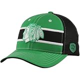 NHL Old Time Hockey Chicago Blackhawks St. Patrick's Day Doherty Flex Hat - Black/Kelly Green