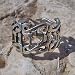 Sterling Silver Cut Out Ring with Modern Hebrew script - Solomon Song of Songs. Ani Ledodi VeDoDi Li Hebrew Ring