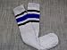 SKATER SOCKS スケーターソックス 19インチ 灰x黒x青