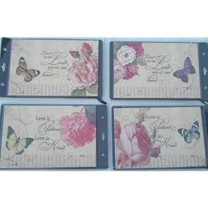 Set of 4 Decorative Inspirational Tile Plaques Set of 4 Decorative Inspirational Tile Plaques