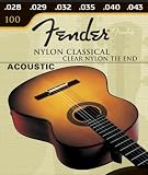 Fender 100 Clear, Nylon Classical Tie Guitar Strings