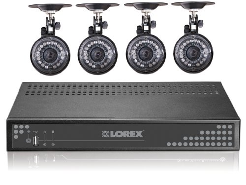 Lorex 16 Channel 500GB Network Video Surveillance DVR with 4 Color Security Cameras