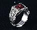 RAUL FANT Mens Cross Titanium Stainless Steel Rings With Stone