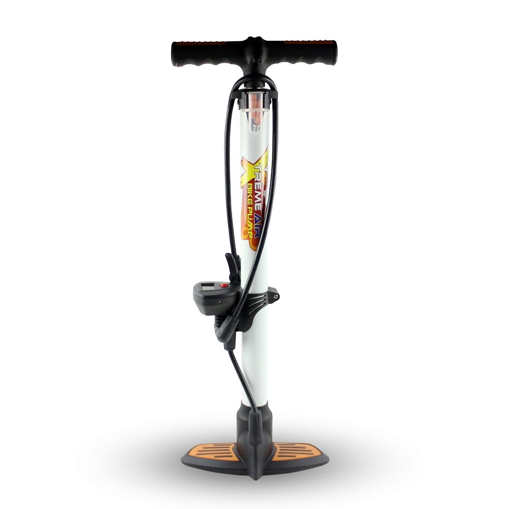 Air Inflation Bike Floor Pump With Built In Digital Pressure Gauge Non