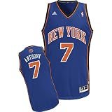 NBA Men's New York Knicks Carmelo Anthony Road Swingman Jersey (Blue, Large)