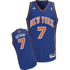 NBA New York Knicks Carmelo Anthony Swingman Jersey, Blue, XX-Large