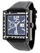 Adee Kaye #AK9293-MIPB Men's Black IP Square Leather Band Automatic Watch