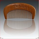 PMCTM9-3 Seamless Curved Peach Wood Wooden Comb (4.2 Inch) - Hand Made 100% Natural