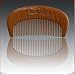 PMCTM9-3 Seamless Curved Peach Wood Wooden Comb (4.2 Inch) - Hand Made 100% Natural
