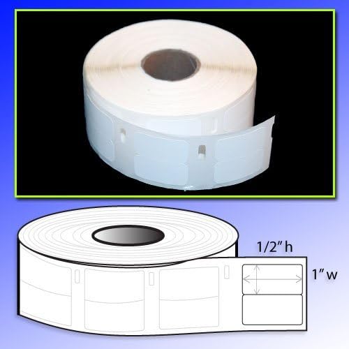 1/2"x1" Multipurpose Label, Dymo 30333 Compatible for DYMO LabelWriters 330 400 450 Twin Turbo Duo 4XL Printer