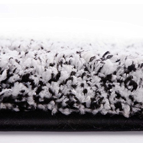 Badematte Ombre Schwarz Hochflor Zum Set Kombinierbar 5 Verschiedene Grossen 50x60cm Badezimmerheizkorper