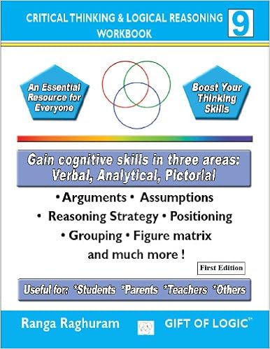 Critical Thinking and Logical Reasoning Workbook-3 (Gift of