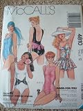 MISSES SWIMSUITS SIZE 12 ALL FOR TWO WAY STRETCH KNITS ONLY - MCCALLS SEWING PATTERN #4810 FOCUS ON SERGER SEWING - MADE-FOR-YOU PATTERN