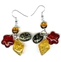 Preciozzo Boucles d'oreilles en Ambre 3 couleurs sur Argent massif 925