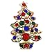 Soulbreezecollection Christmas Tree Brooch Pin Colorful Lights & Ornaments Christmas Jewelry
