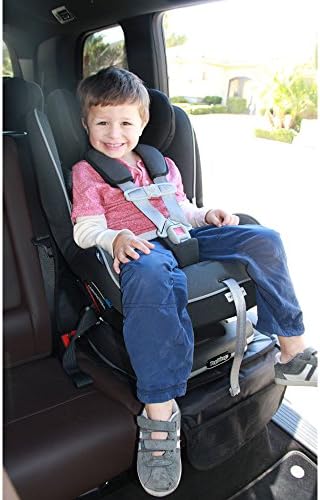 Car Seat Protector to protect seat from indents & spills. 100% Money-back guarantee if not satisfied. Luxury, non-skid protection for forward or rear facing seats and works for infants up to toddlers.